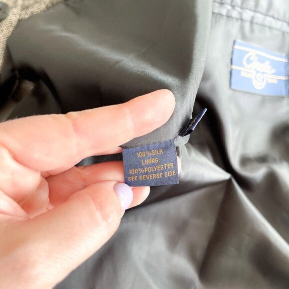 Circle S Western Boise Coat Blazer Black Herringbone Silk Sport Coat Men’s 50R - Picture 4 of 10